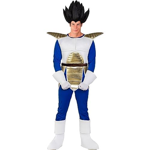 Funidelia | Disfraz de Vegeta Dragon Ball para hombre Bola de Dragón, Manga, Saiyan - Disfraz para adultos y divertidos accesorios para Fiestas, Carnaval y Halloween - Talla S - Azul