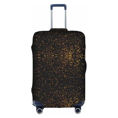 Kfjghhl svart och guld tapet tvättbart bagageskydd mode resväska skydd passar 45 – 81 cm resa bagageskydd, Vitt, XL