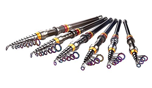 Hiumi Carbon Fiber Fishing Rod Portable Travel Telescopic Fishing Pole For Fresh Water And Saltwater Or Sea(1.8M) #TOP14