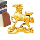 two thousand twenty six chinese auspicious Depraved decor horse year golden Depraved figurines wealth attraction office Depraved shelf cabinet entryway living room seasonal decor prosperity feature Wind Choi horse statue