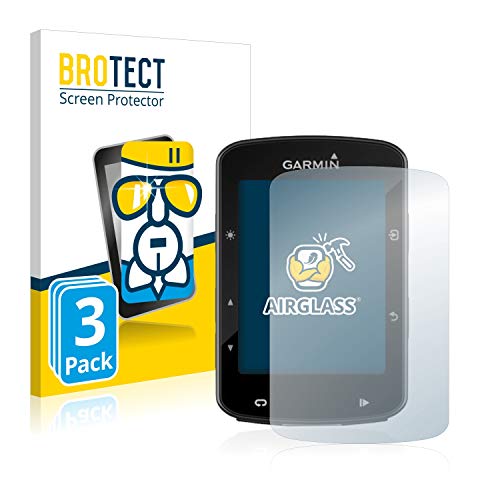 BROTECT Protector Pantalla Cristal Compatible con Garmin Edge 520 Plus Protector Pantalla Vidrio (3 Unidades) - Dureza Extrema, Anti-Huellas, AirGlass