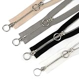 Sixfolo 4 Stück 2 Wege Reißverschluss 70 cm Metall Reißverschluss Teilbar 4 Farbe Reißverschlusse zum Nähen für Jacken,Mantel,Daunenjacke,Rucksäcke,Koffer,Zelt,Tasche(#5 Reißverschlusse)