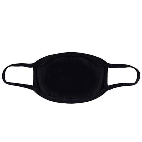 Washable Face Mask Anti Pollution Cotton Masks Reusable Mouth Mask (Black)
