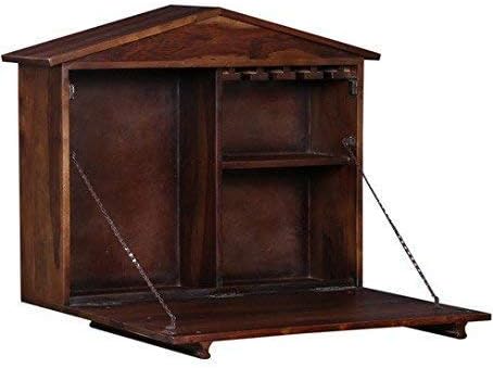 Solid Sheesham Solid Wood Make Wine Storage Cabinet Bar Cabinet,Foldable Bar Cabinets Also Wall Mount