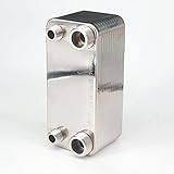 24 Plates Heat Exchanger Beer Wort Chiller Cooler 304 Stainless Steel for Home Brewing Beer