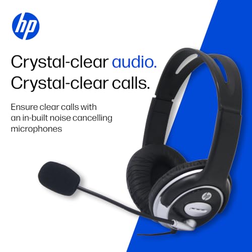 HP Wired On Ear Headphones with Mic B4B09PA - Image 3