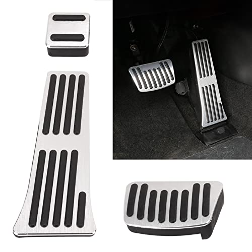 Aramox Kit de almofada de pedal de apoio de pé de freio acelerador de 3 peças, pedal de acelerador d