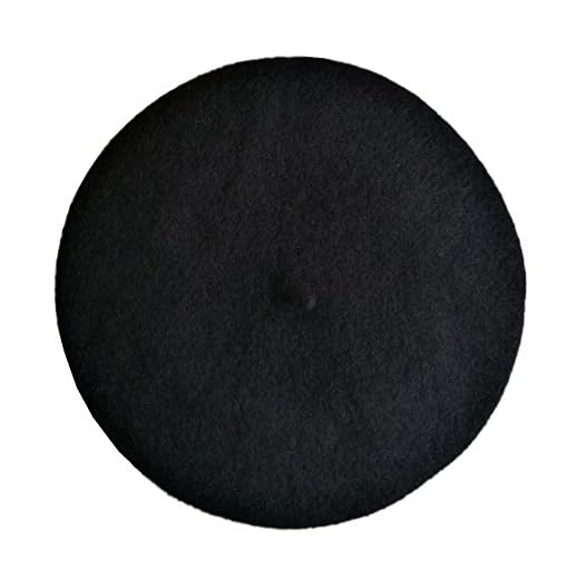 JOYHY Kids Girls Boys Solid Color Classic French Style Beret Beanie Hat Black