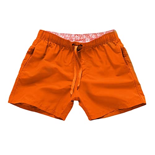 Short de bain orange homme pour la plage AXEBHPED maillot décontracté taille S