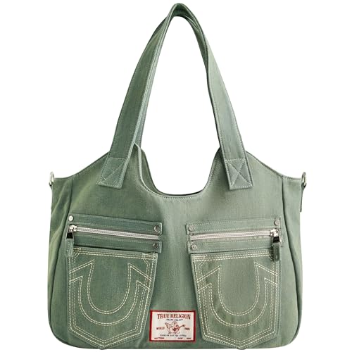 True Religion Sac à Main avec Logo Fer à Cheval Cousu de Haute Qualité