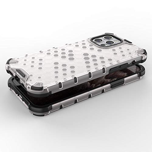 Image of Glasgow Back Case Cover Compatible with Apple iPhone 12 (Honeycomb Pattern) - Transparent
