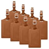 Travelambo 8 Pack Luggage Tags Faux Leather for...