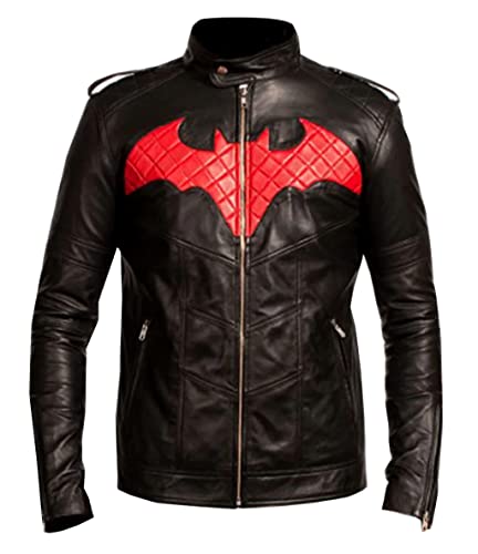 Bat Ark-Khem Men Designer Helloween Black Leather Jacket