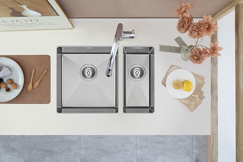Fregadero de acero inoxidable 304 pequeño de 25 x 40 cm rectangular para cocina 4