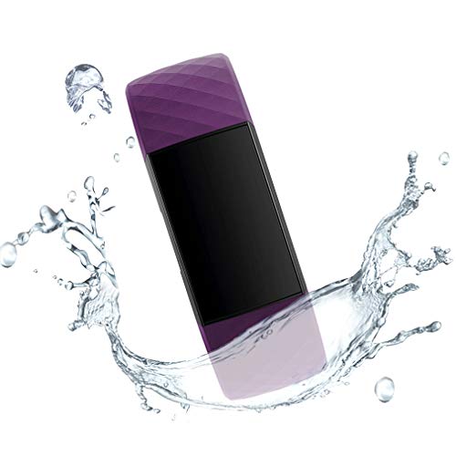 Hamile Bands Compatible With Fitbit Charge 4 / Fitbit Charge 3 / Fitbit Charge 3 Se, Waterproof Replacement Watch Strap Fitness Sport Band Wristband For Women Men, Small, Plum #TOP3