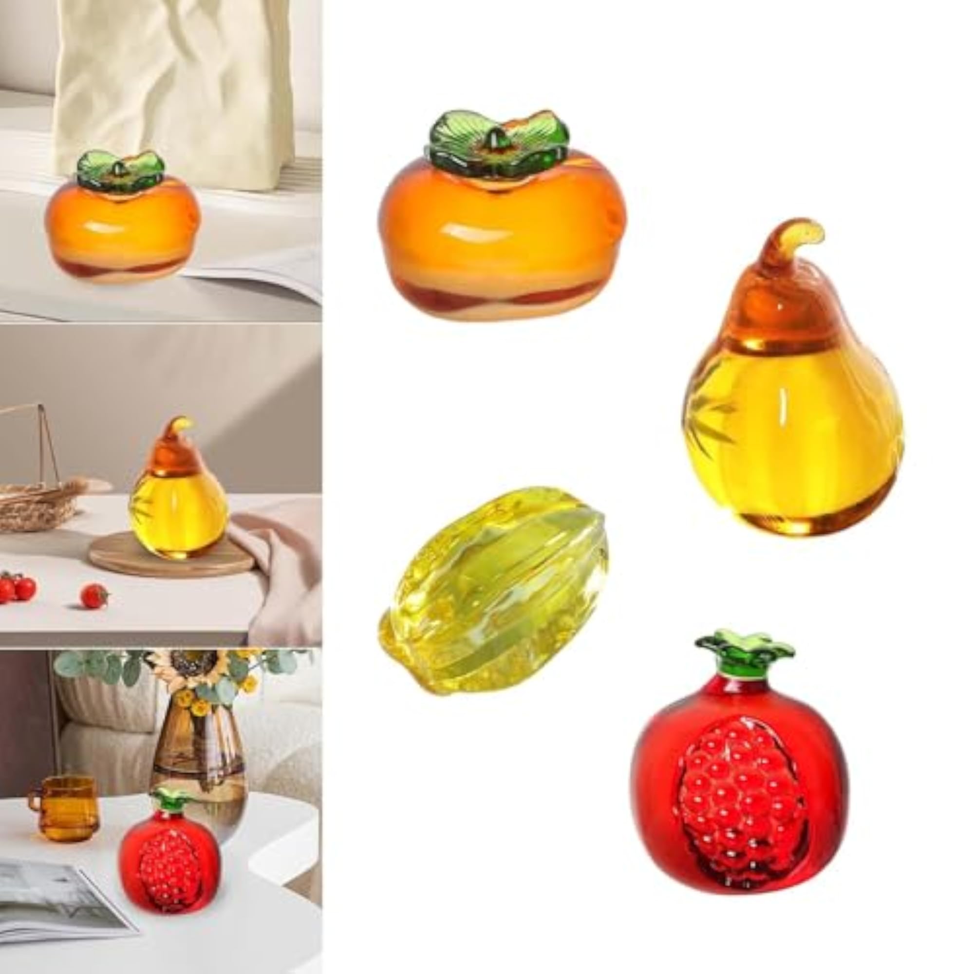 5xArtificial Fruit Figurine Craft Sculpture for Office Dining Table Decor