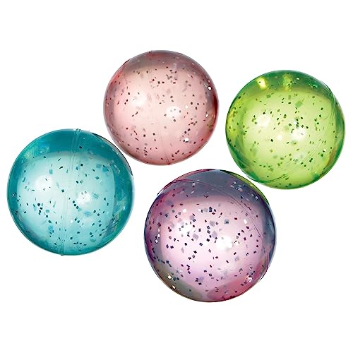 Bola de rebote de 49 mm con purpurina juguetes infantiles de goma elástica y transparente