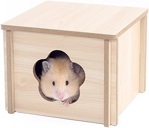Curated visual reference: Fresh Look at Marchul Hamster House Wooden Hamster Hide 15X15X11 5Cm Small Pet