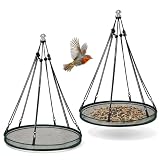 2 Stück Generisch Vogelfutter Auffangschale, 40cm Auffangschale Vogelfutter