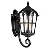 Outdoor Wall Lights Exterior Black Roman Light Fixture Waterproof Outdoor Porch Lights with Water Ripple Glass Outdoor Sconce Lights for House