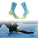 Ice Skating Socks,Kids Knee High Socks,Breathable Roller Skating Socks,Ski Socks,Socks, Blue M