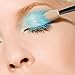 Cuttte 120PCS Disposable Dual Sides Eye Shadow Sponge Applicators with Container, 2.44' Length Eyeshadow Brushes Makeup Applicator