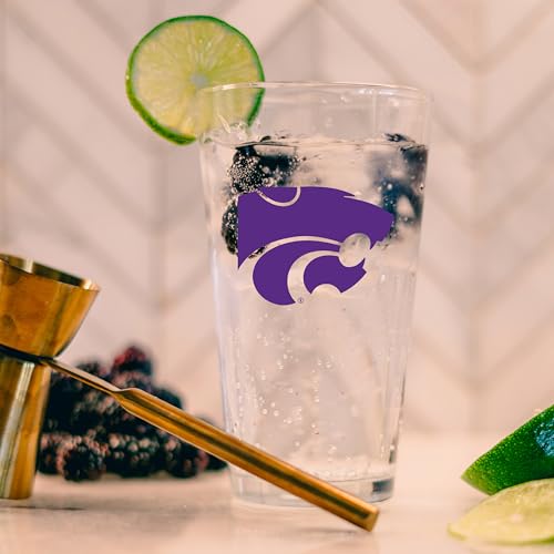 Image of Logo Brands NCAA 16 oz Pint Glass - Durable Glass With Bold Team Color- Chip-Resistant Rim Drinkware For Fans, Tailgates, Home Bars & Everyday Use