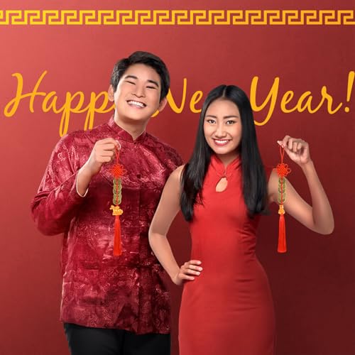 24 Pcs Chinese New Year Horse 2026 Lunar New Year Decorations fengshui Coins Red Tassel Ornaments with Wealth Success Good Luck Hanging Decorations for Gifts Home Car Decor by AUECOOME - Image 3