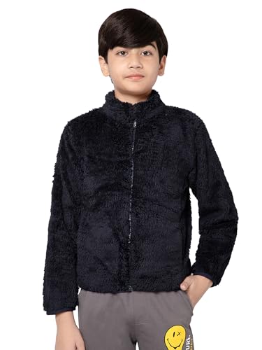 Image of Alan Jones Clothing Boy's Polyester Fluffy Yarn Fleece Full-Zip Standard Length Jacket