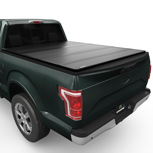 AUTOSAVER88 Hard Quad Fold Truck Bed Tonneau Cover Fit for