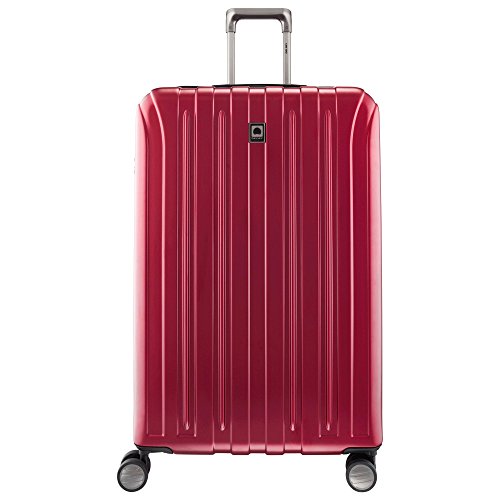 DELSEY PARIS Titanium Hardside Expandable Luggage with Spinner Wheels, Black Cherry Red, 2-Piece Set (21/29)