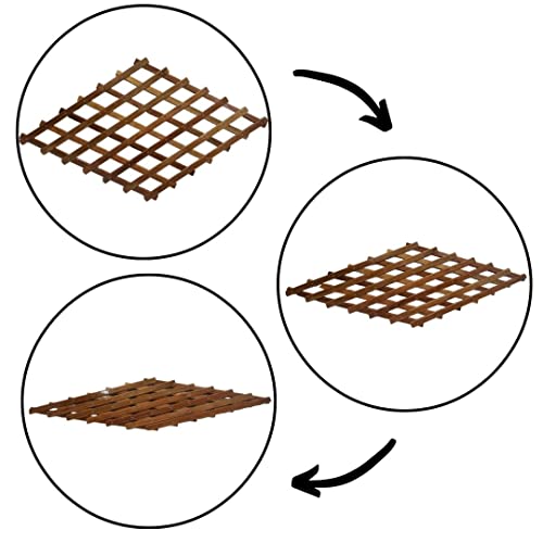 Painel Articulado de Madeira Alpe para Jardim Vertical 80x80 cm