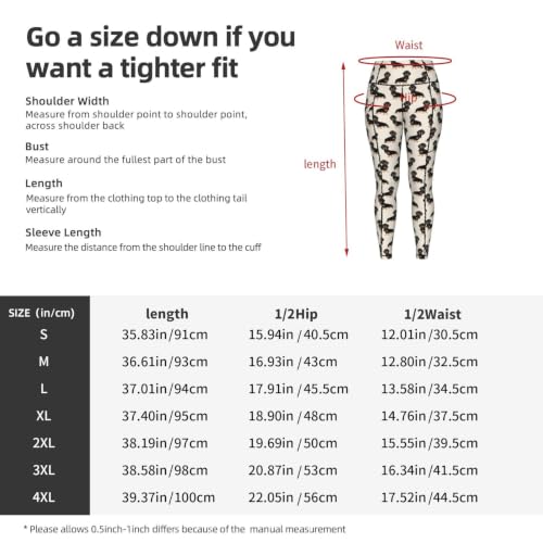 Pantalon de yoga imprimé teckel stretch opaque et poches