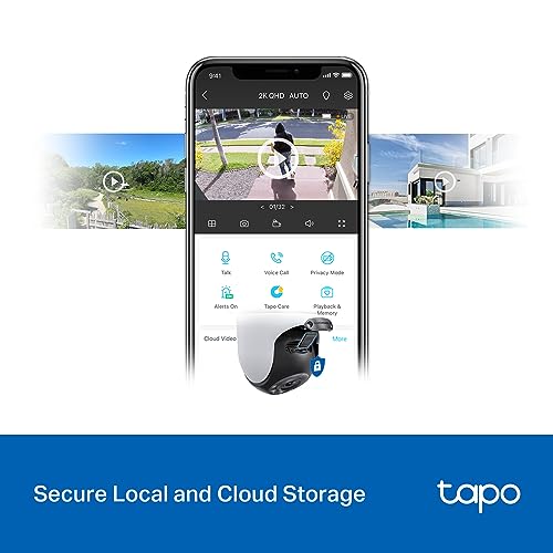 Tapo TP-Link C520WS 2K QHD 4MP Outdoor Pan/Tilt Security Smart Wi-Fi Camera,IP66 Weatherproof, AI Detection,360° Visual Cover