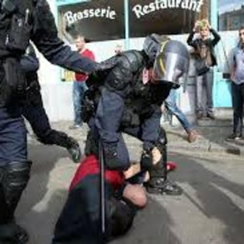 Fight break out between rival fans in Germany ahead of England vs Serbia clash today.