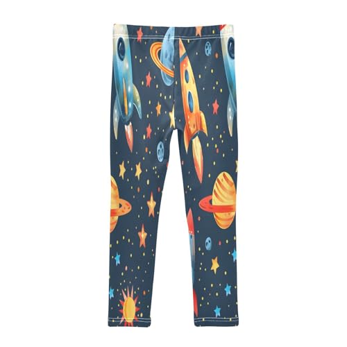 Bolaz Toddler Girls Leggings Printed Yoga Pants Leggings Rockets Stars Planets for Kids2