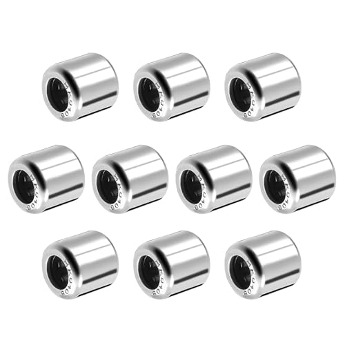 METALLIXITY HK0408 Needle Roller Bearings 4mm ID x 8mm OD x 8mm Height 10 Packs, Chromium Steel Open End Thrust Bearing - for Industrial Machinery and Equipment