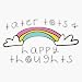 Tater Tots And Happy Thoughts Funny Rainbow Sarcastic Gift Sticker Vinyl Waterproof Sticker Decal Car Laptop Wall Window Bumper Sticker 5"