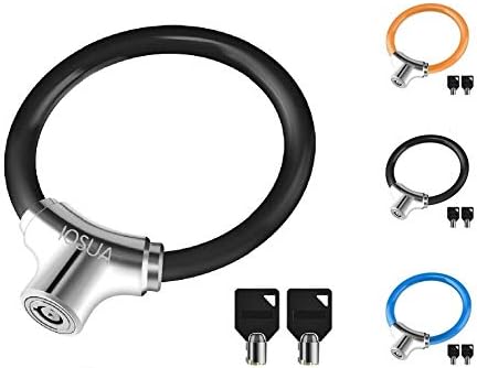 IOSUA Bike Lock Anti Theft 12mm Lightweight Unbreakable Bicycle Wheel Portable Locks with 2 Keys for Road Mountain Commute Bike Gift for Child Kids