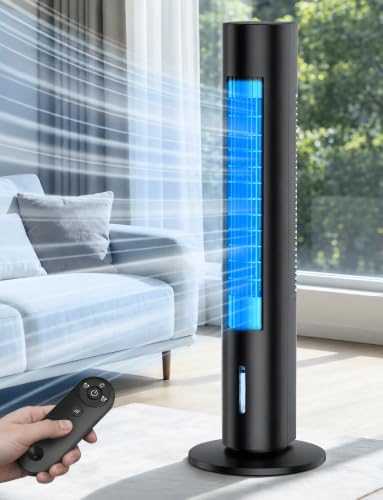 Image of Windowless Air Conditioner, 35 inch Evaporative Air Cooler with 3 Speeds & 3 Modes, 25ft Remote & Smart Timer, 120Oscillating Swamp Cooler No Window Needed Portable Air Conditioners for Bedroom