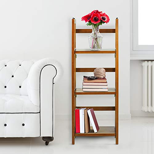 Casual Home 3-Shelf Folding Bookcase (14" Wide)-Honey Oak by Casual Home - Image 6
