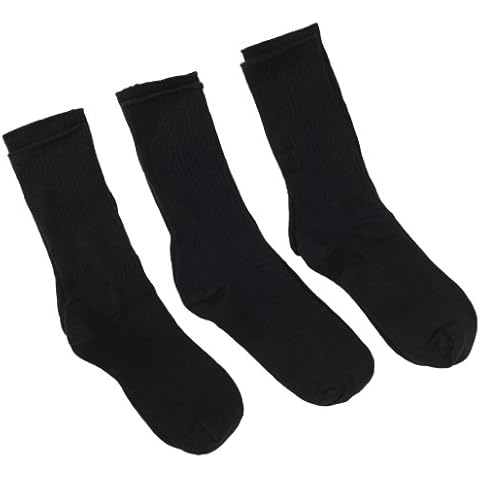 Jefferies Socks Boys' Jf-31100-blk-l Athletic-Socks, Black, L (Pack of 3) Cover