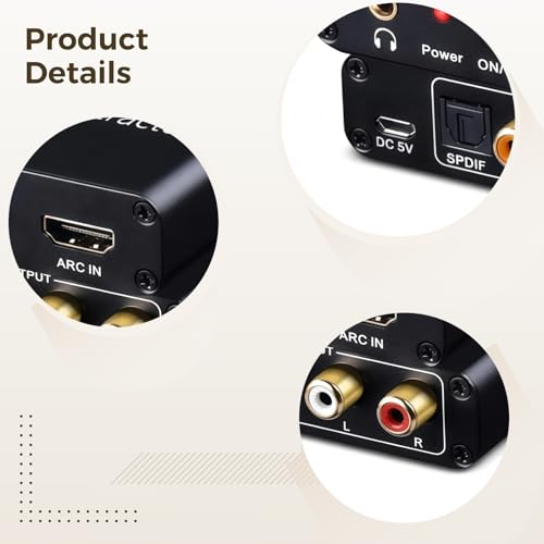Extractor de audio HDMI ARC de 192 KHz con chasis de aluminio 2