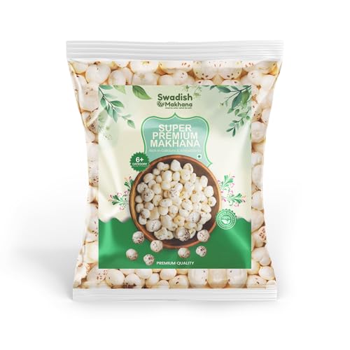 Image of SWADISH Super Premimum Phool Makhana 900G | Jumbo Size Phool Makhana for Prasadam | Handpicked 6+ Sutta | Fox Nuts /Lotus Seeds