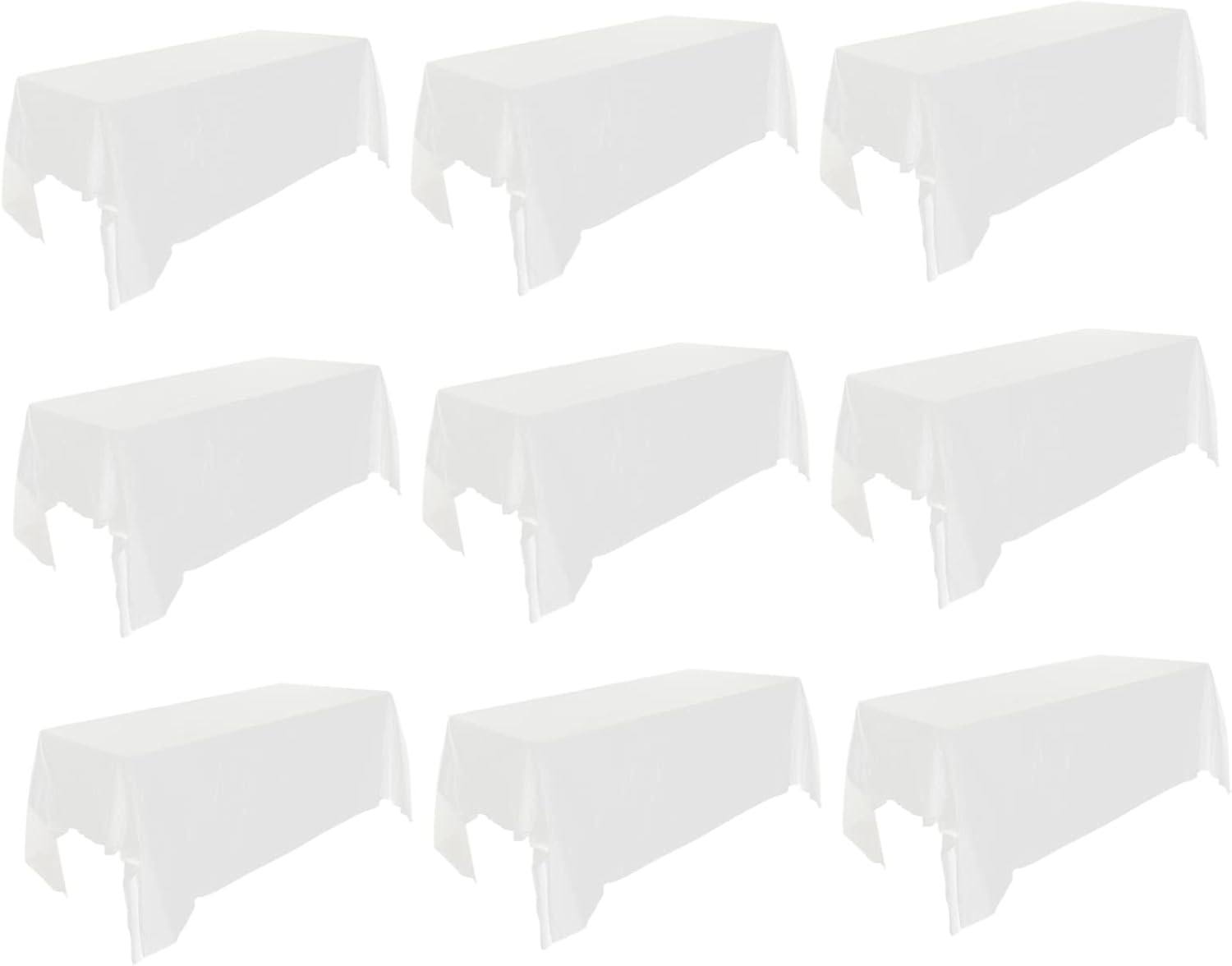 ULTECHNOVO Bridal Shower Tablecloth Set 9pcs Disposable Table Cover Farmhouse Design for Outdoor Wedding Party Supplies Sun Rainproof