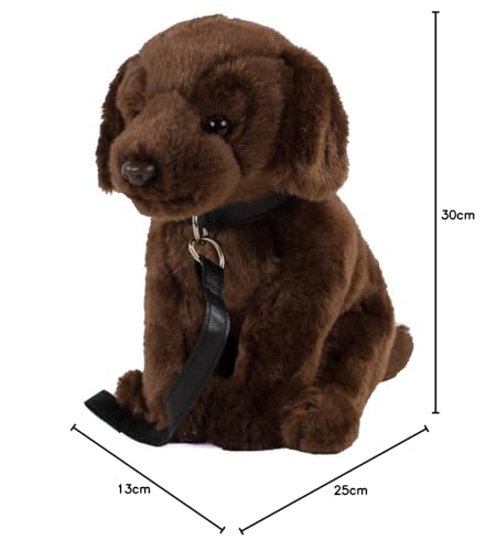 Teddys Rothenburg Kuscheltier Labrador mit Leine 30cm mit Schwanz Plüschhund Stoffhund