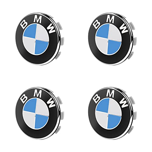 Chapeau de Moyeu 68mm, LERANXINE 4 Pièces Capuchons de Jante, 68mm Capuchons Centre Roue avec Logo Automatique, Remplacement des Enjoliveurs de Roue Utilisés pour Accessoires de Voiture