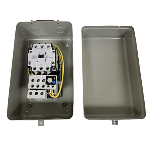 Motor de arranque magnético para control de motor eléctrico compresor de aire 20HP 38 AMP 3 fases 460VAC con relé de sobrecarga ajustable miniatura 3