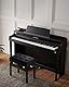 STRICH Klavierbank Höhenverstellbar mit Stauraum, Solid Wood Keyboard Bench Piano Bookcase Stool Chair Seat with High-Density Sponges Cushion, SPB-20