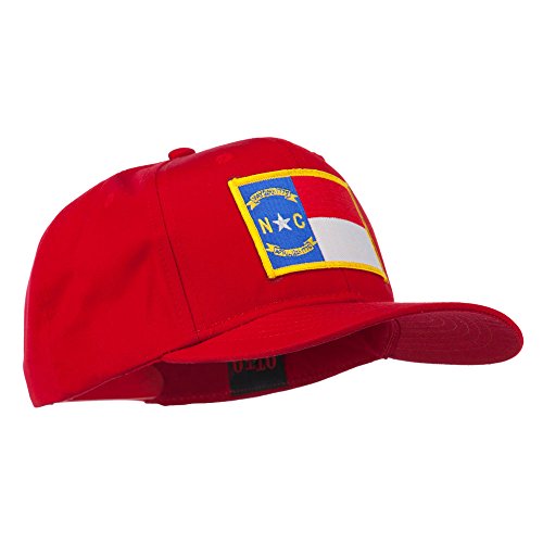Eastern State North Carolina Embroidered Patch Cap - Red Osfm #TOP4